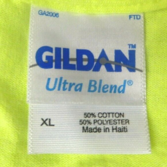 GILDAN ULTRA BLEND Bright Yellow Pullover Size XL (TS028) - Picture 2 of 16